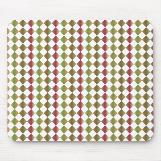 Farbiges Schachbrett Diamantmuster Mousepad (Vorne)