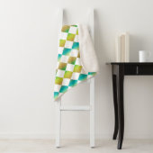 Farbiges Schachbrett-Diamantmuster Sherpadecke (Beispiel)