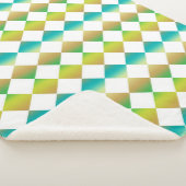 Farbiges Schachbrett-Diamantmuster Sherpadecke (3/4)