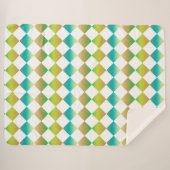 Farbiges Schachbrett-Diamantmuster Sherpadecke (Vorderseite (Horizontal))