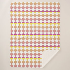 Farbiges Schachbrett-Diamantmuster Sherpadecke