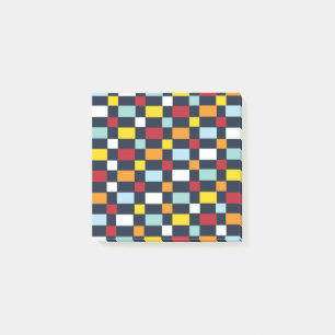 Farbiges Schachbrettmuster Post-it Klebezettel