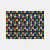 Farbiges Schädelmuster Fleecedecke (Vorderseite (Horizontal))