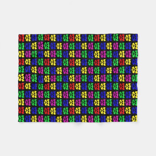 Farbiges Schädelmuster Fleecedecke (Vorderseite (Horizontal))