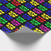 Farbiges Schädelmuster Geschenkpapier (Ecke)