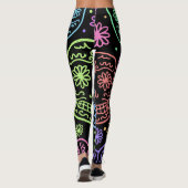 Farbiges Schädelmuster Leggings (Rückseite)