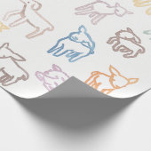 Farbiges Schaf Geschenkpapier (Ecke)