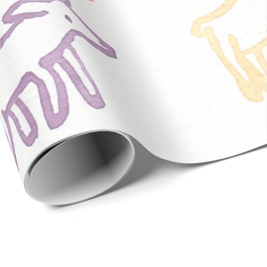 Farbiges Schaf Geschenkpapier (Rolleneckpunkt)