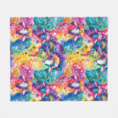 Farbiges Schafmuster Fleecedecke (Vorderseite (Horizontal))