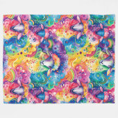 Farbiges Schafmuster Fleecedecke (Vorderseite (Horizontal))