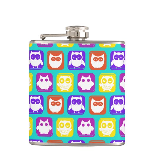 Farbiges Schellmuster Flachmann (Vorderseite)