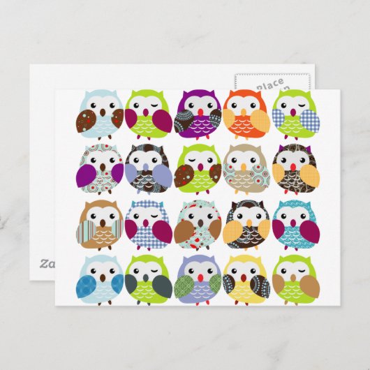 Farbiges Schellmuster Postkarte (Vorne/Hinten)