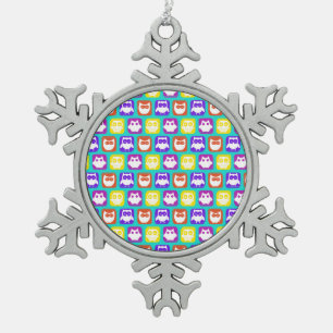 Farbiges Schellmuster Schneeflocken Zinn-Ornament