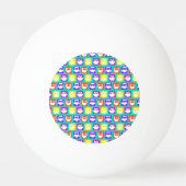 Farbiges Schellmuster Tischtennisball (Rückseite)