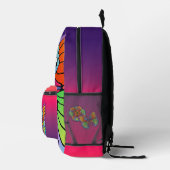 Farbiges Schmetterlingsdesign Bedruckter Rucksack (Rechts)