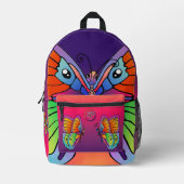 Farbiges Schmetterlingsdesign Bedruckter Rucksack (Vorderseite)
