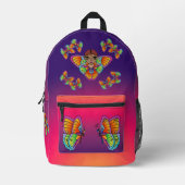 Farbiges Schmetterlingsdesign Bedruckter Rucksack (Vorderseite)