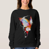 Farbiges Schmetterlingslicht Sweatshirt (Vorderseite)