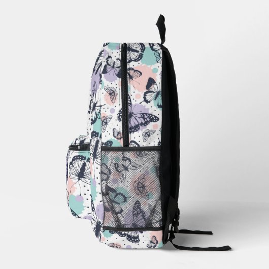 Farbiges Schmetterlingsmuster Bedruckter Rucksack (Rechts)