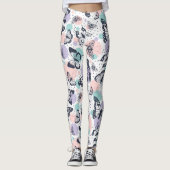 Farbiges Schmetterlingsmuster Leggings (Vorderseite)