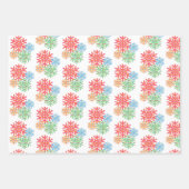 Farbiges Schneeflockenpapier Geschenkpapier Set (Vorderseite 3)