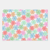 Farbiges Schneeflockenpapier Geschenkpapier Set (Vorderseite)