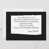 Farbiges Schwarz-Weiß-Foto Einladung (Rückseite)