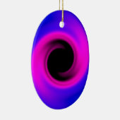 Farbiges schwarzes Loch mit wirbelnden Kanten Keramikornament (Rechts)