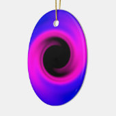 Farbiges schwarzes Loch mit wirbelnden Kanten Keramikornament (Links)