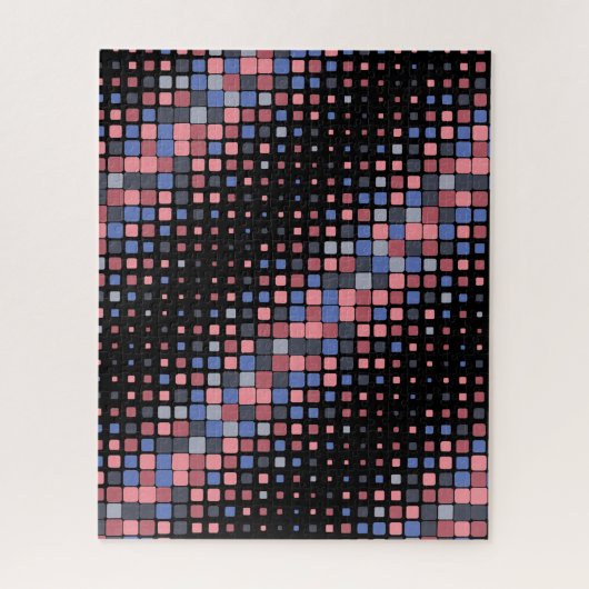 Farbiges schwarzes Muster zufällig schwer schwieri Puzzle (Vertikal)