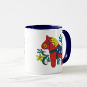 Farbiges Schwedisches Dala Pferd Tasse (VorderseiteRechts)