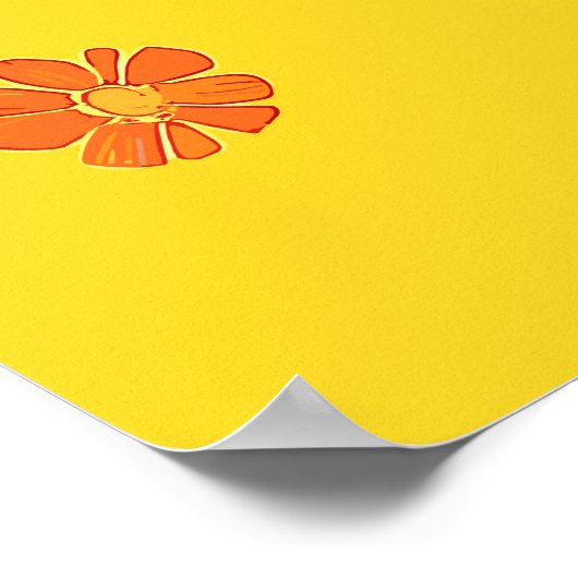 Farbiges Schweineportrait Poster (Ecke)