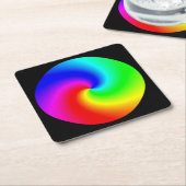 Farbiges, schwenniges Blended Color Wheel Rechteckiger Pappuntersetzer (angewinkelt)