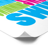 Farbiges Schwimmen Poster (Ecke)