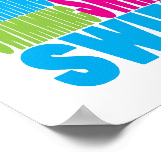 Farbiges Schwimmen Poster (Ecke)