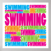 Farbiges Schwimmen Poster (Vorne)