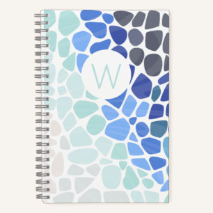 Farbiges Sea Glass Spiral Notebook Notizblock