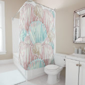 Farbiges Seashell-Cluster Duschvorhang (Beispiel)