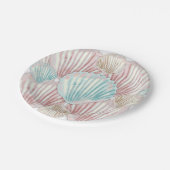 Farbiges Seashell-Cluster Pappteller (Schrägansicht)