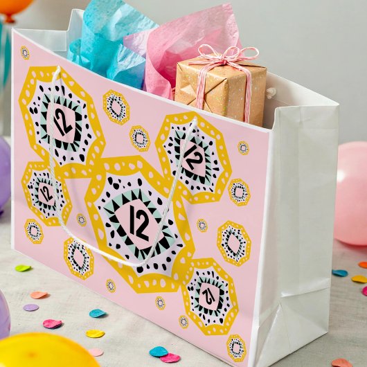 Farbiges Sechseck-Hand-Geschenktasche Große Geschenktüte