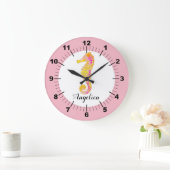 Farbiges Seepferd Großuhr Große Wanduhr (Zuhause)