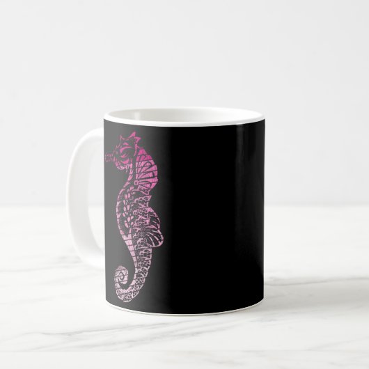 Farbiges Seepferd Kaffeetasse (Vorderseite Links)