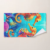 Farbiges Seepferd Pair Design Badhandtuch Set (Handtuch)