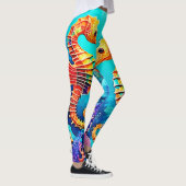 Farbiges Seepferd Pair Design Leggings (Rechts)