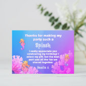 Farbiges Seepferd Party Dankeskarte (Stehend Vorderseite)