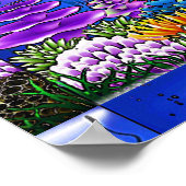 Farbiges Seepferd-Poster Poster (Ecke)