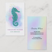 farbiges Seepferd Visitenkarte (Vorne/Hinten)