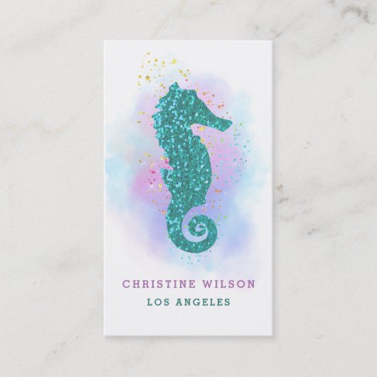 farbiges Seepferd Visitenkarte (Vorderseite)