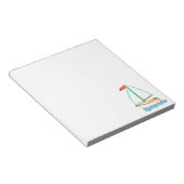 Farbiges Segelboot 1 Notepad Notizblock (angewinkelt)