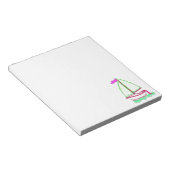Farbiges Segelboot 2 Notepad Notizblock (angewinkelt)